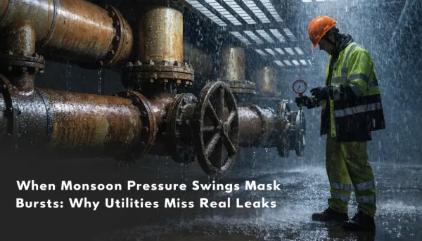 When Monsoon Pressure Swings Mask Bursts: Why Utilities Miss Real Leaks